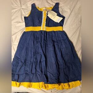 YoBaby Navy and Yellow Dress 9 Year